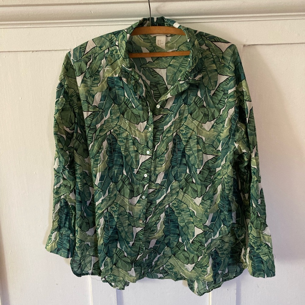H&M Palm leaf button-down